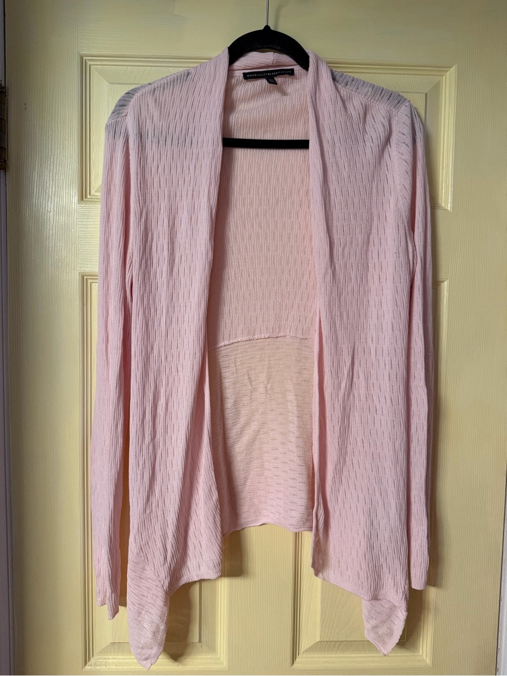 White House Black Market Blush Open-Front  Cardigan L